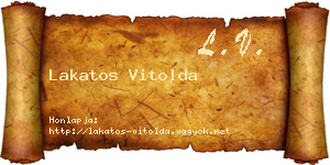 Lakatos Vitolda névjegykártya